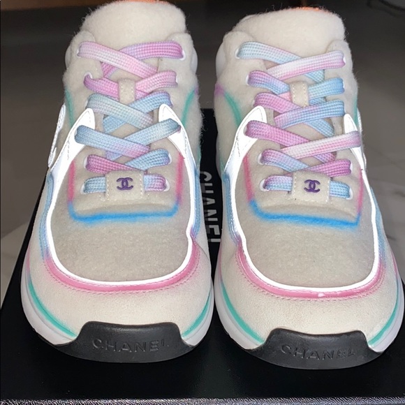 COPY - Chanel Sneakers White/Multicolor 🌈 Size 38.5 - Picture 3 of 9